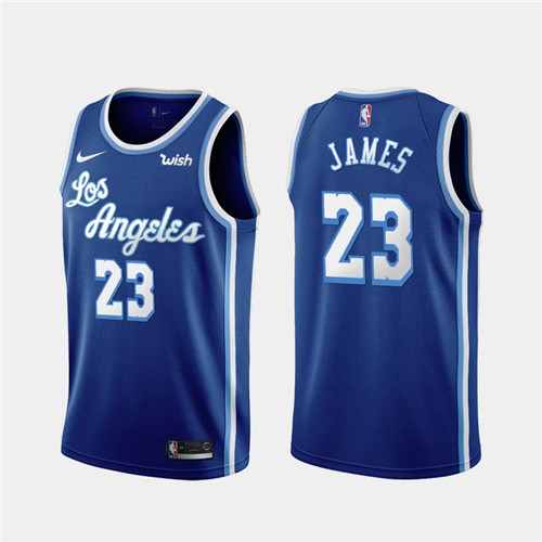 Men's Los Angeles Lakers #23 LeBron James Blue NBA Stitched Jersey Men's Los Angeles Lakers #23 LeBron James Blue NBA Stitched Jersey